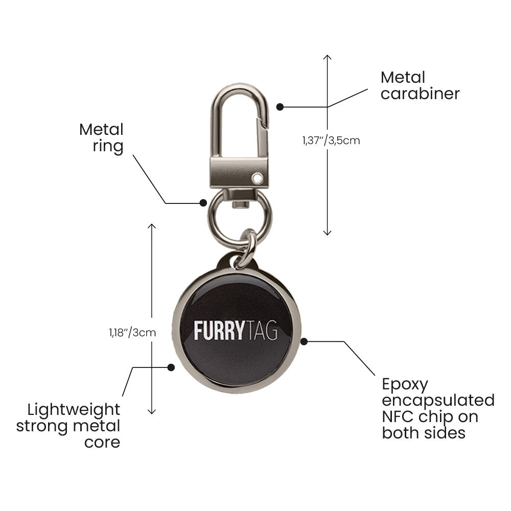 Silver QR Code Pet ID Tag