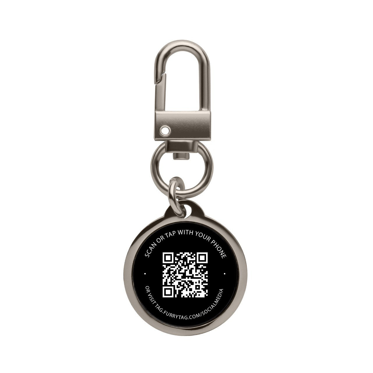Silver QR Code Pet ID Tag