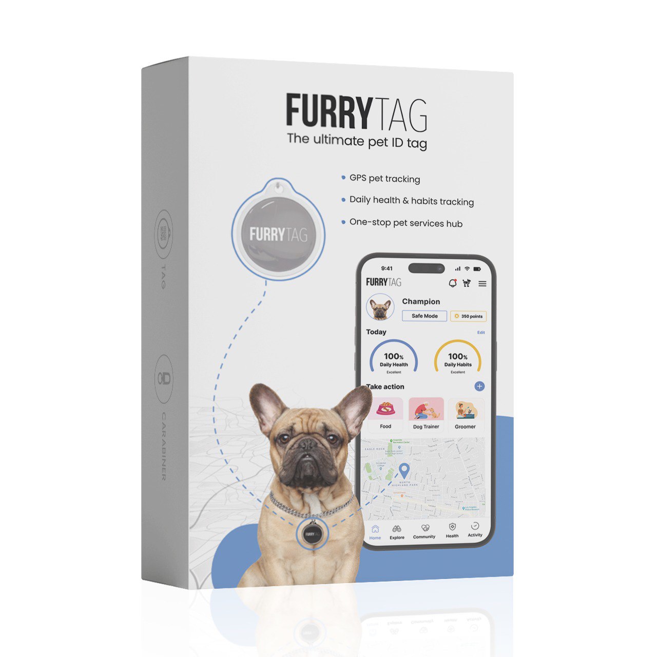 Silver QR Code Pet ID Tag