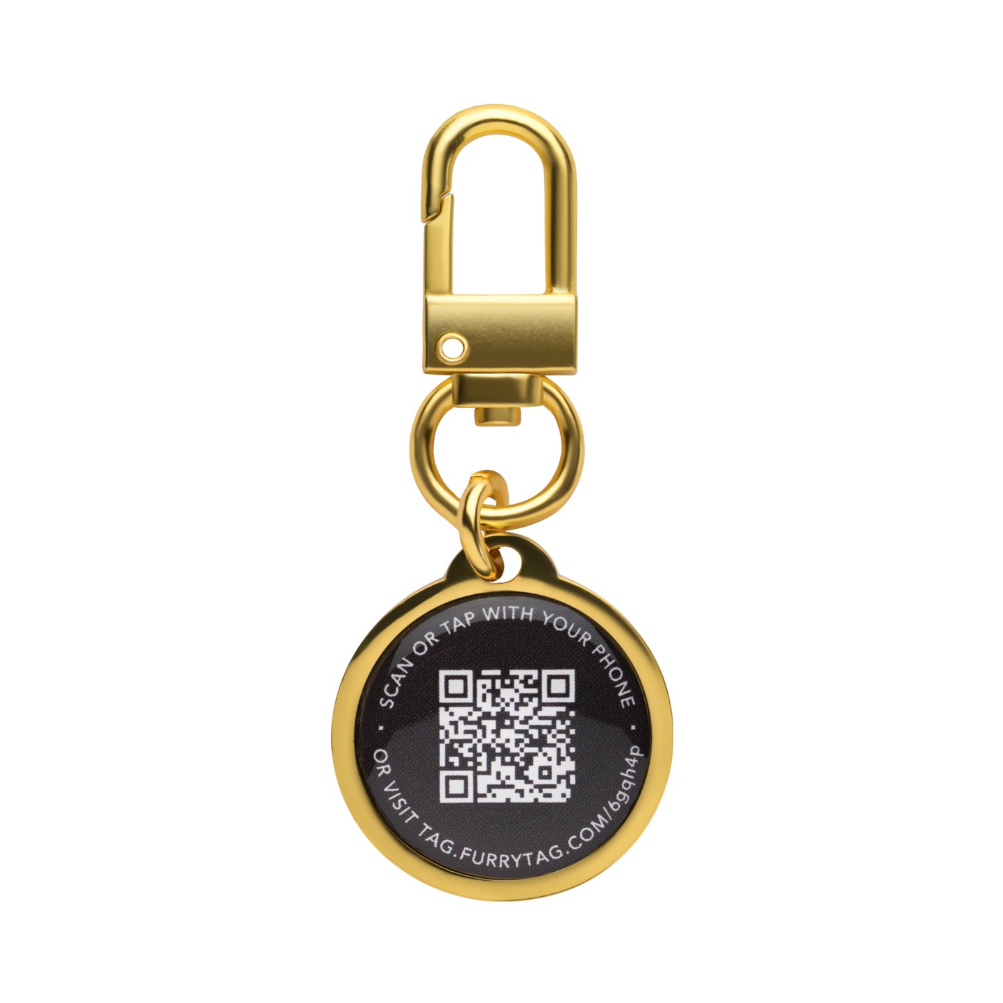 Gold QR Code Pet ID Tag