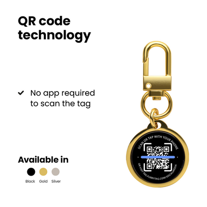 Gold QR Code Pet ID Tag
